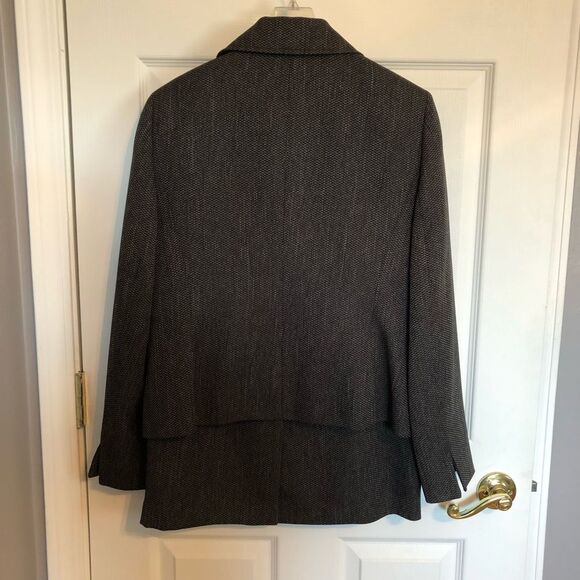 Evan Picone Suit Blazer & Skirt Brown Tweed Size 10 - Picture 9 of 12